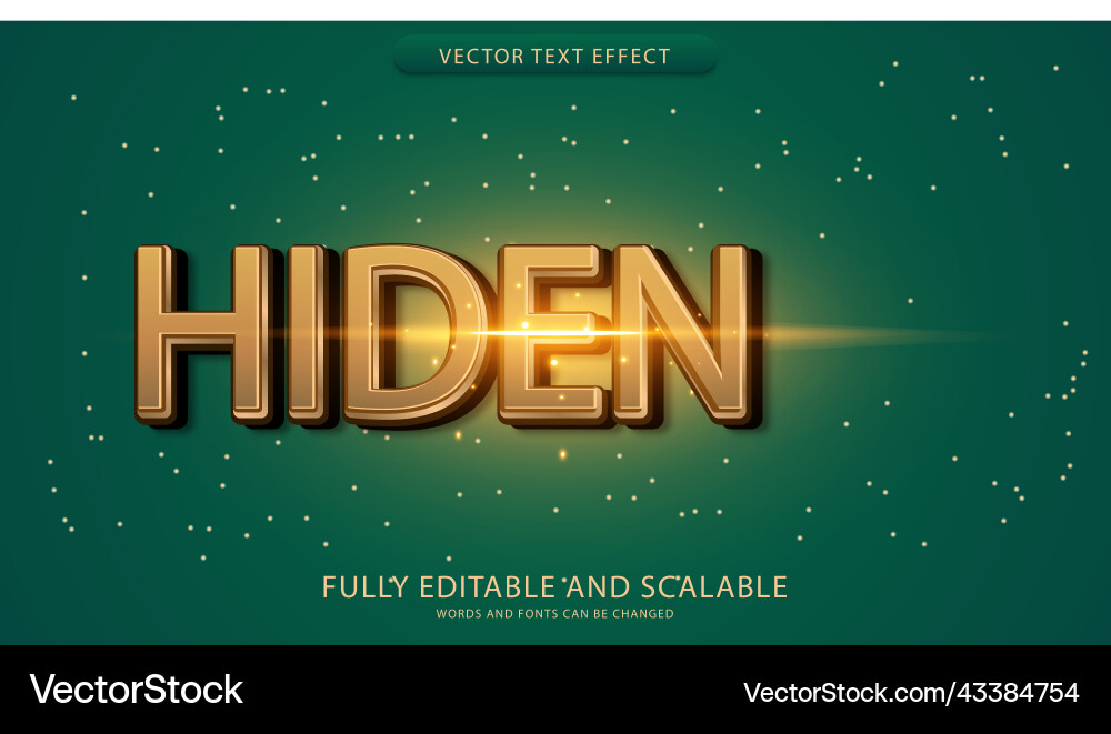 Text effect hide editable eps file Text effect hide editable eps file Vector Image