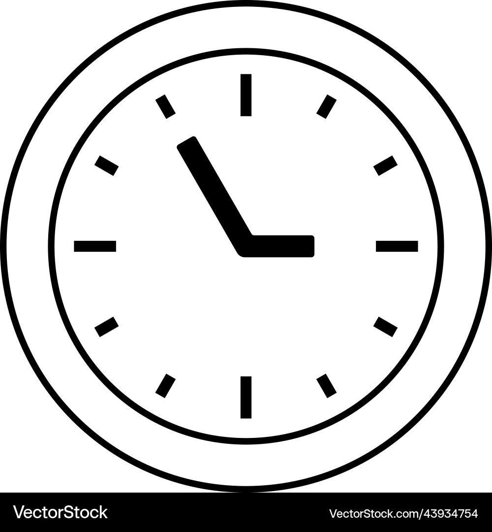 Time and clock icon analog symbol Time and clock icon analog symbol vector image