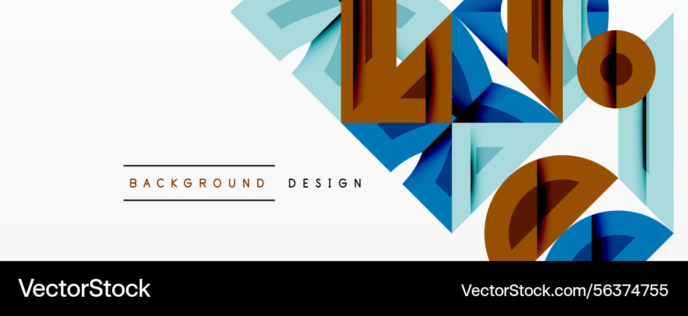Abstract geometric shapes overlap creating Vector Image