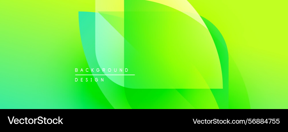 Abstract green layers create dynamic background Vector Image