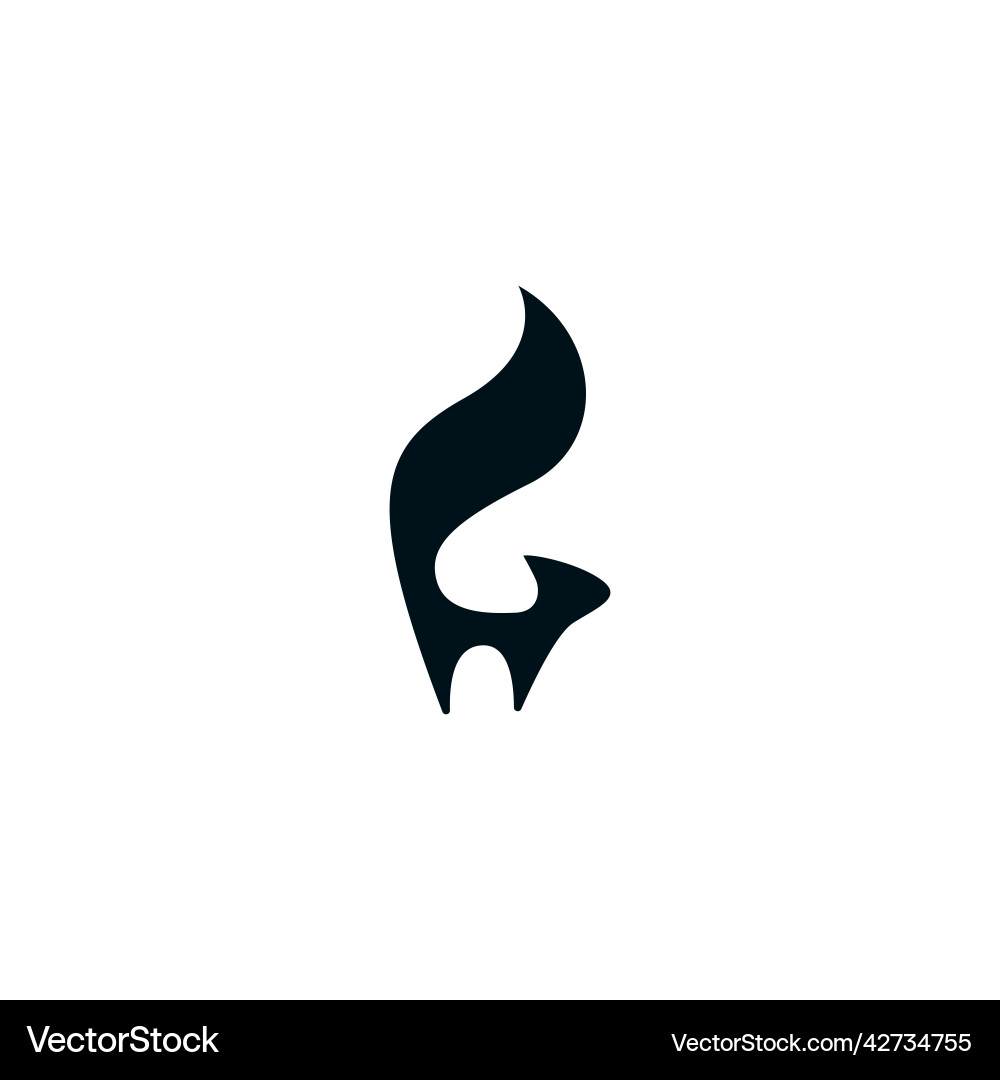 Abstrakter Buchstabe g schwarz fox logo concept Abstrakter Buchstabe g schwarz fox logo concept vektorbild
