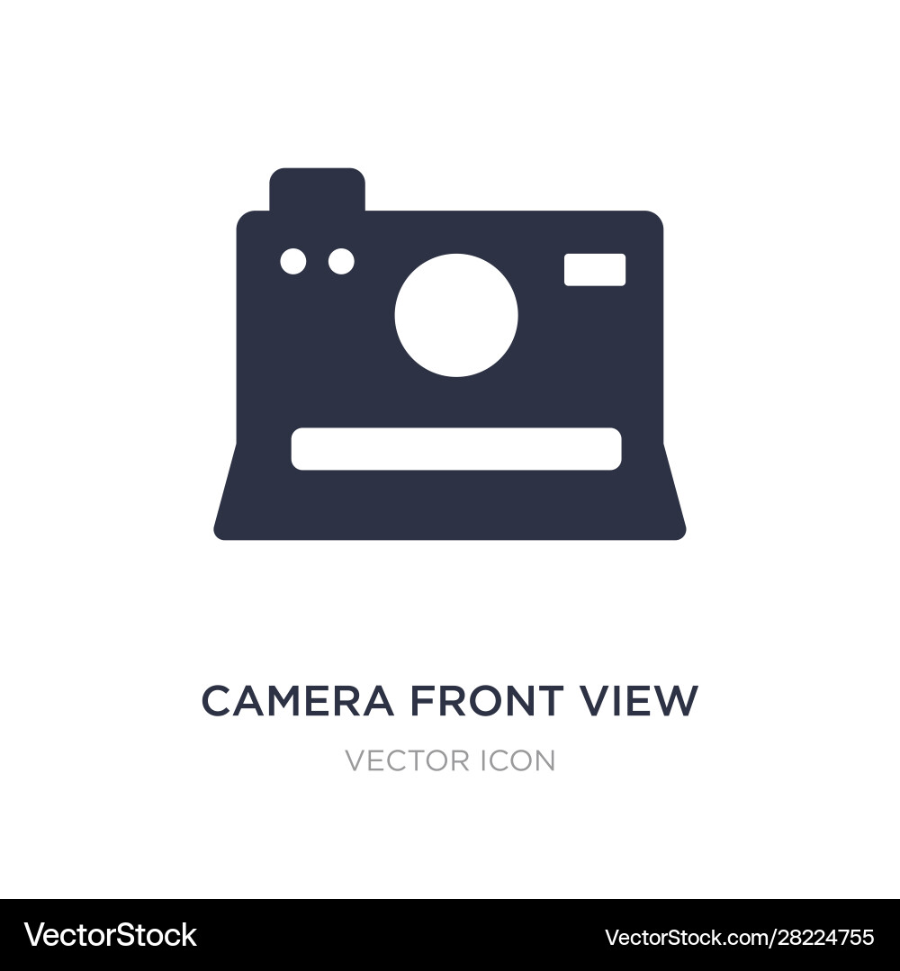 Camera front view icon on white background simple vector image