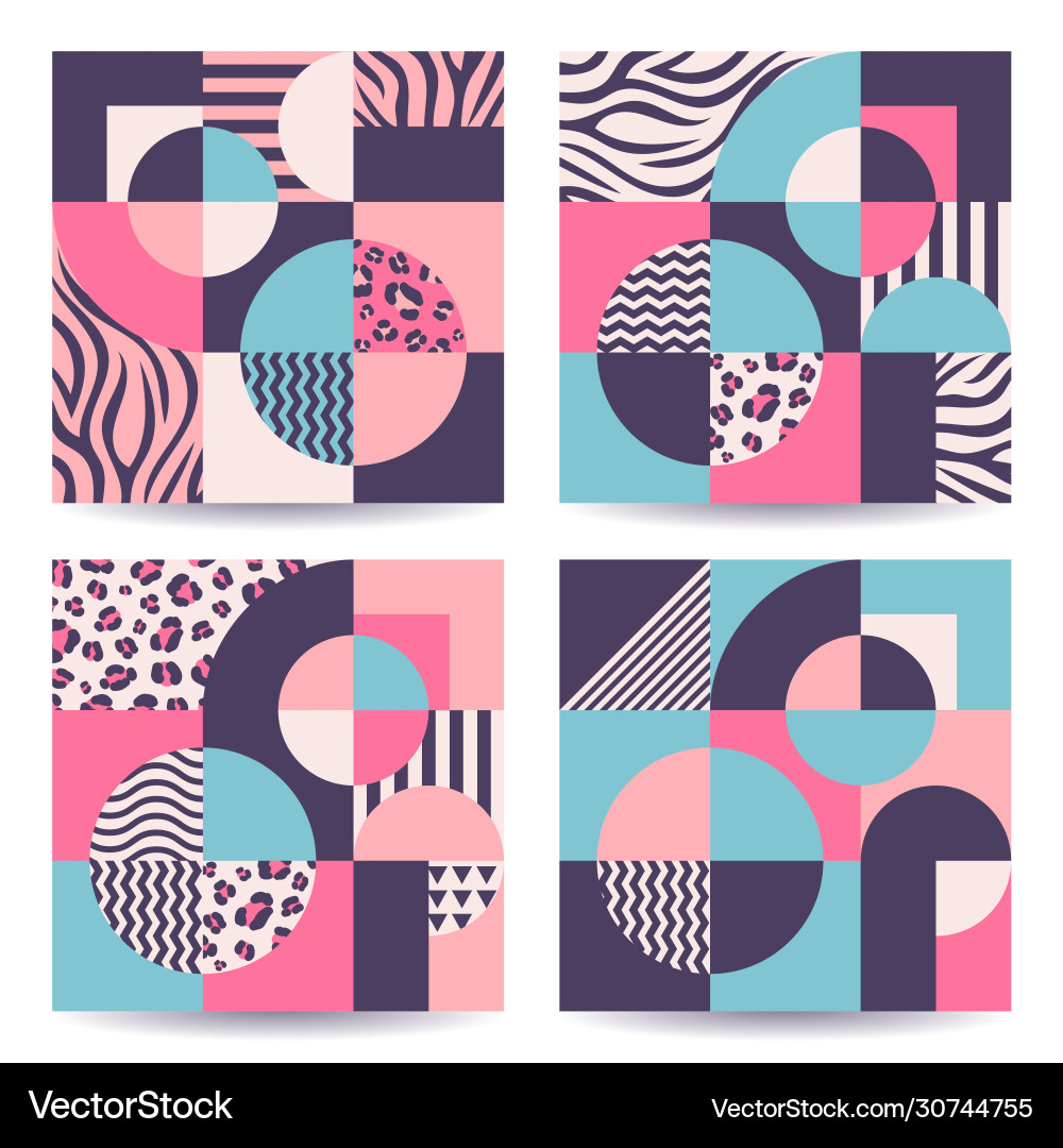 Geometric Abstract Pattern Set vector image