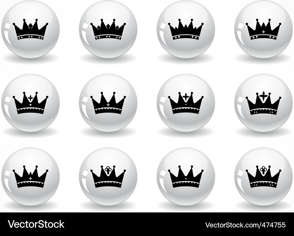 Grey Button Set Vector Image