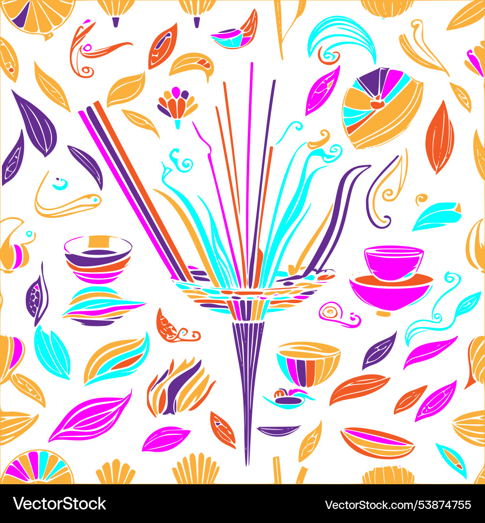 Incense abstract pattern seamless Incense abstract pattern seamless Vector Image