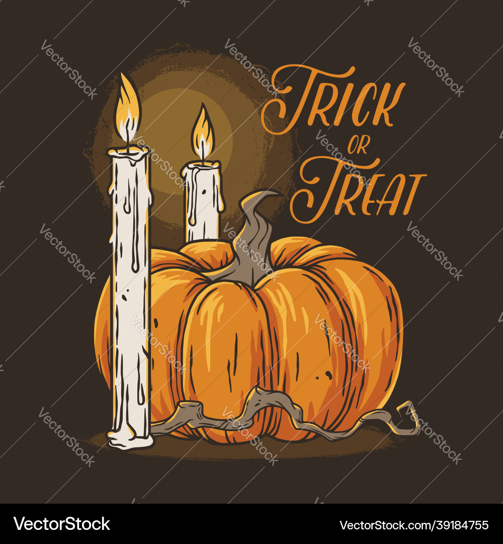 Kürbis und Kerze halloween für Herbstparty Kürbis und Kerze halloween für Herbstparty vektorbild