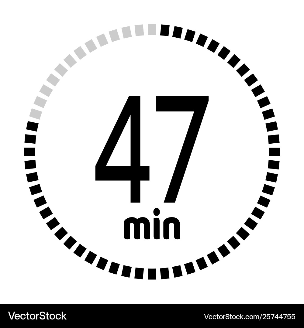 Minutes countdown timer vector image