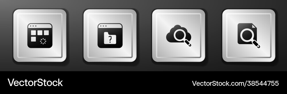 Set loading data window file missing search Set loading data window file missing search Vector Image