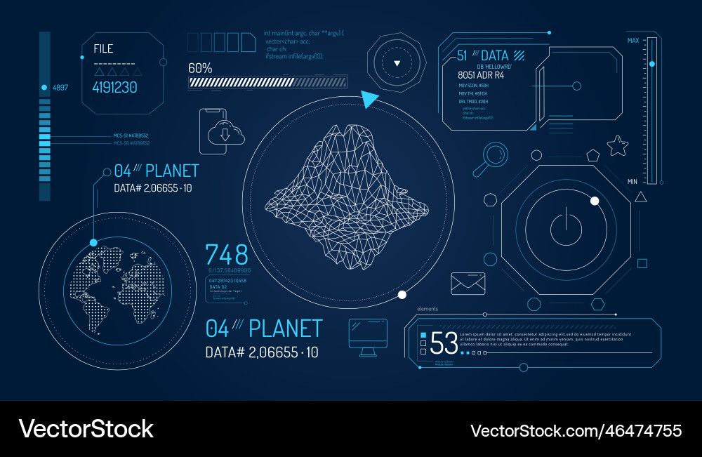 Set of infographic elements about the study vector image