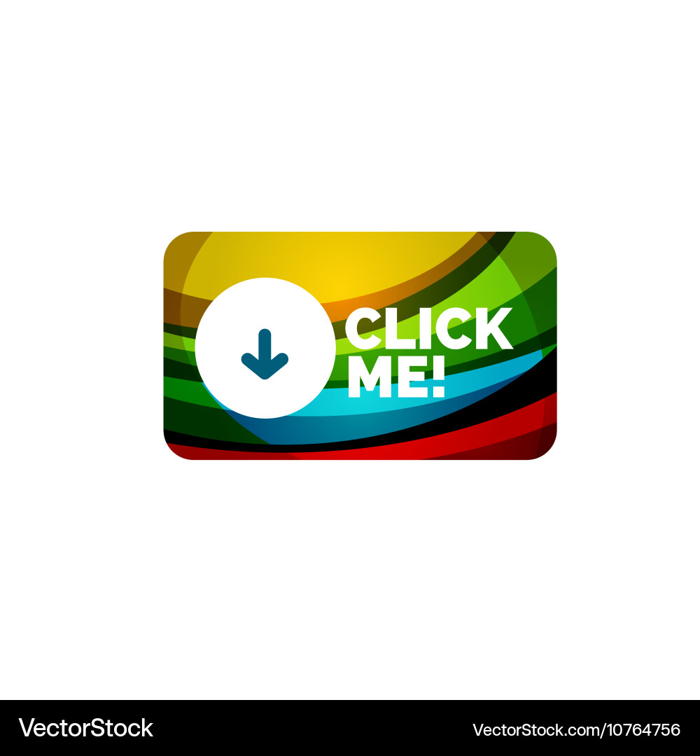 Abstract rectangle button template vector image