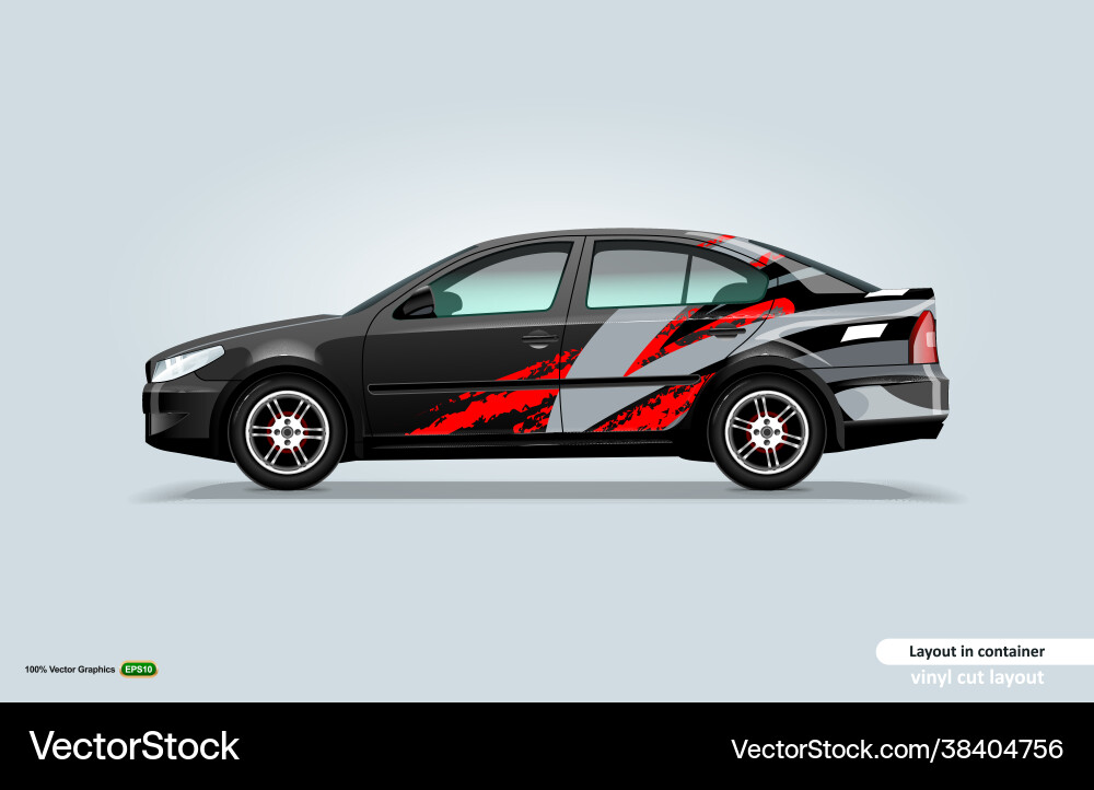 Auto decal Wrap Design mit abstrakten Streifen Thema Auto decal Wrap Design mit abstrakten Streifen Thema vektorbild