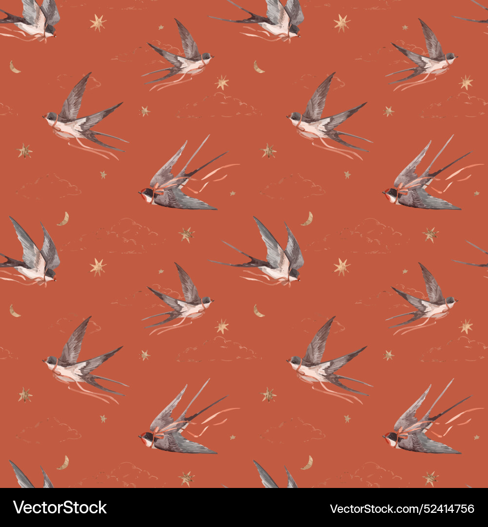 Beautiful seamless pattern with hand drawn Vector Image