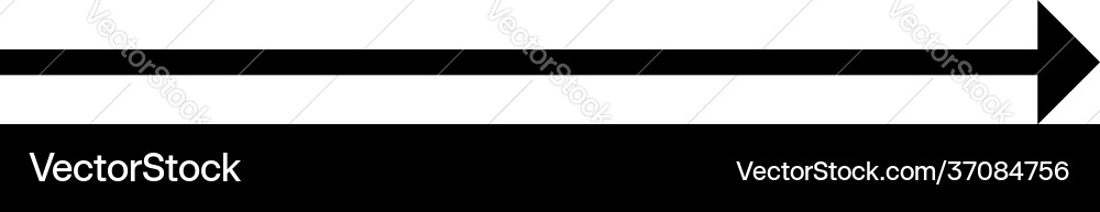 Black arrow pointing right shape element Vector Image