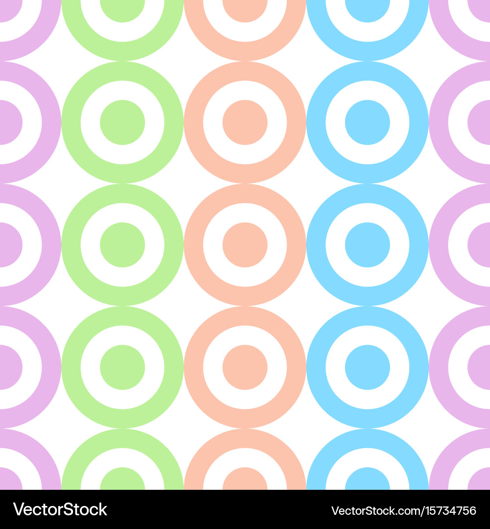 Circles and dots pastel colors seamless pattern Vector Image