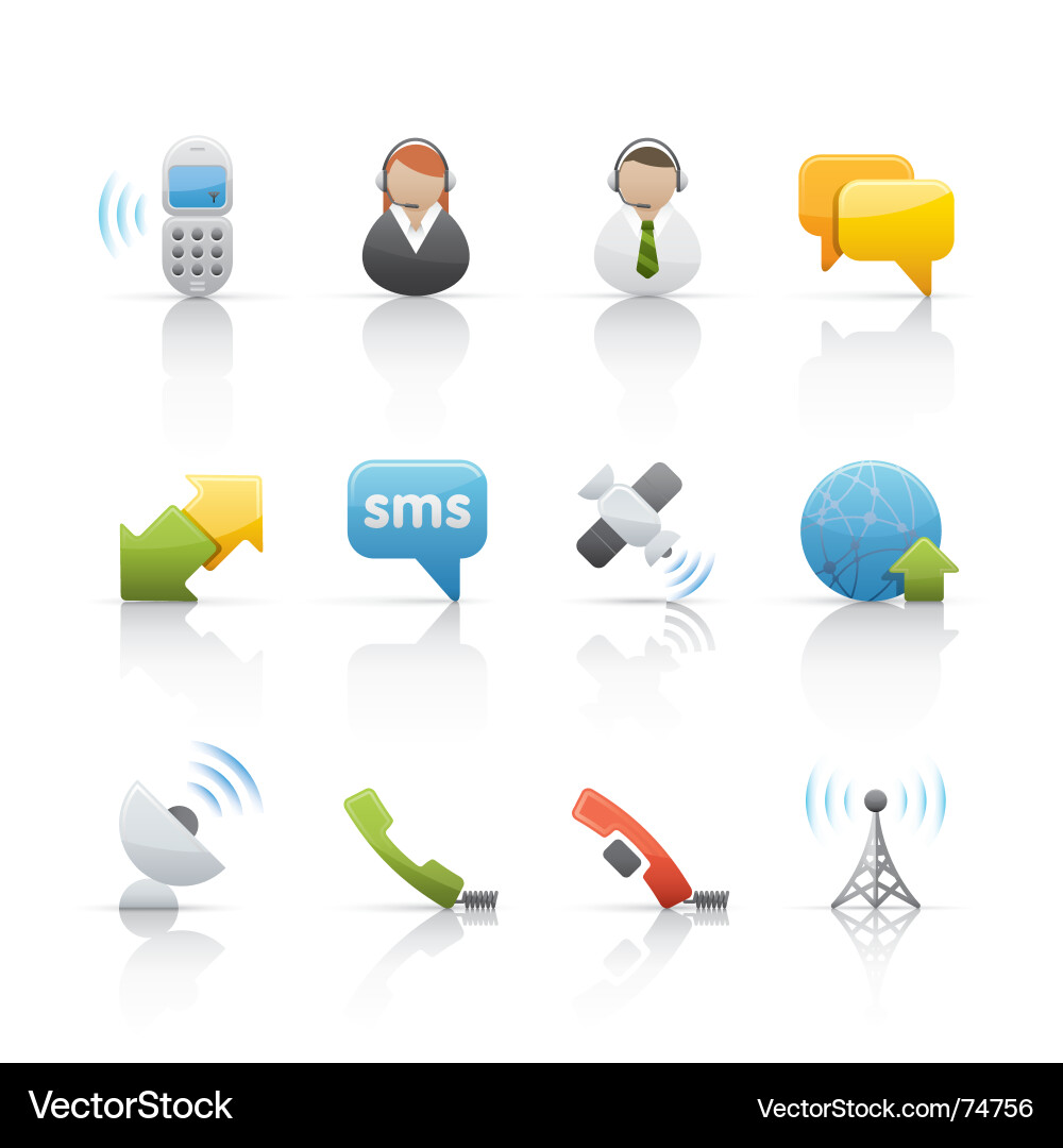 Communication Icons - Network & Messaging Vector Image