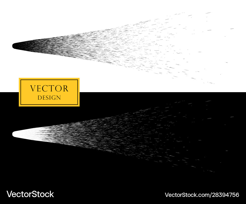 Design element spray or comet tail meteorite Vector Image