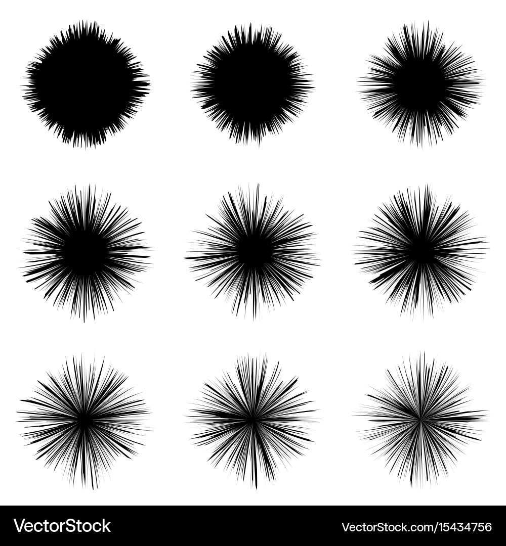 Explosion Rays and Stars Vector Image