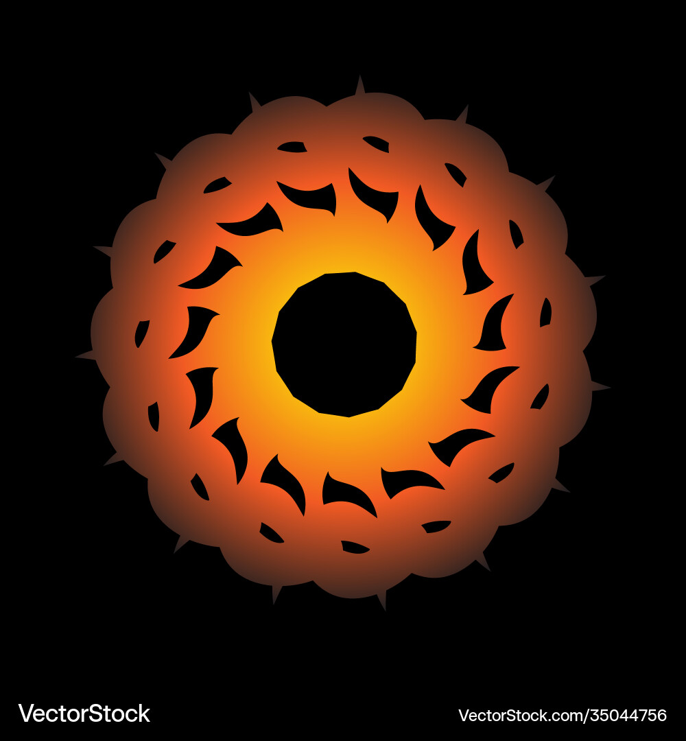 Fractal circular transition with orange color Fractal circular transition with orange color vector image