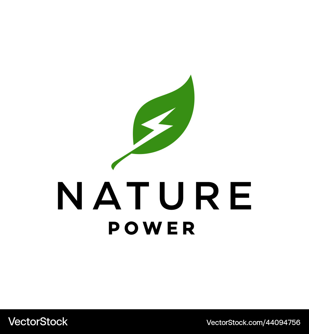 Öko grüne Energie Logo Symbol natürliche Kraft Öko grüne Energie Logo Symbol natürliche Kraft vektorbild
