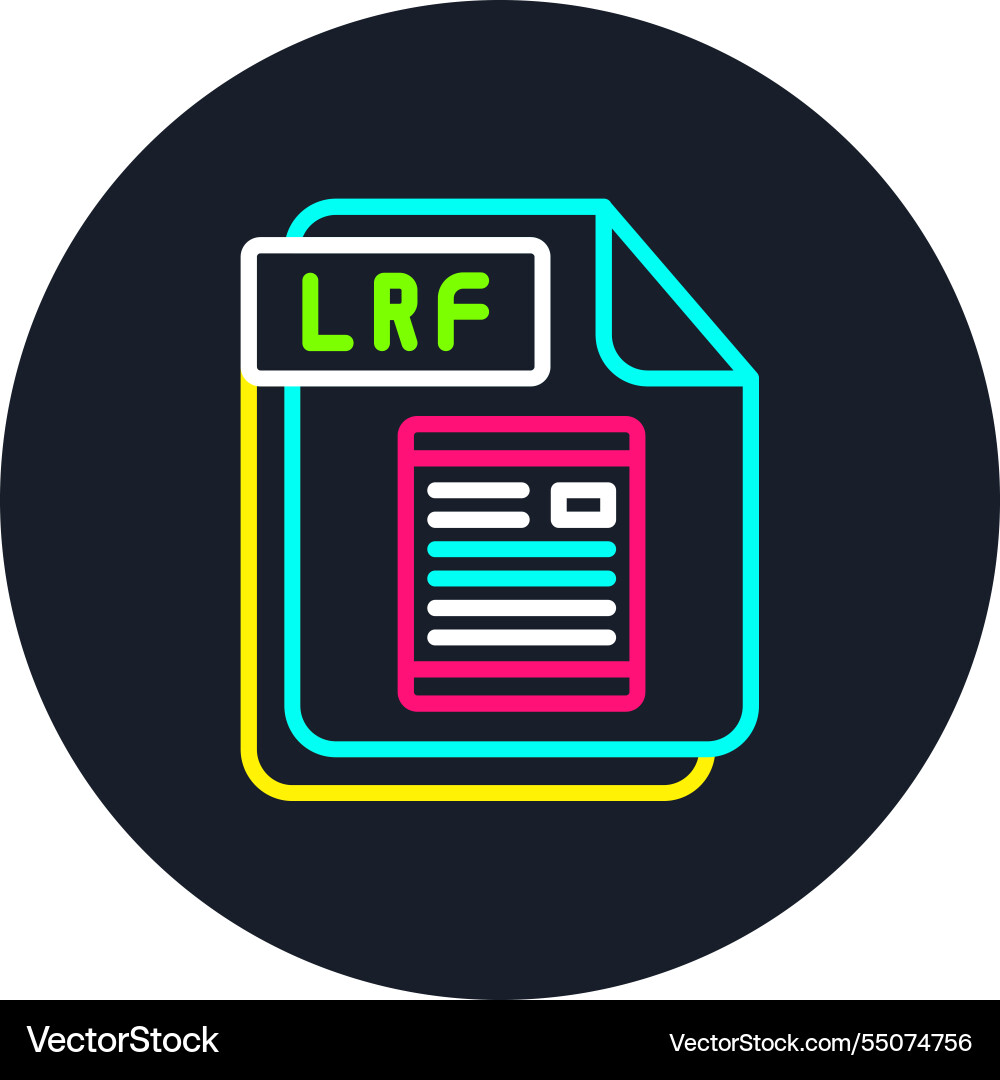 Lrf line multi color icon Vector Image