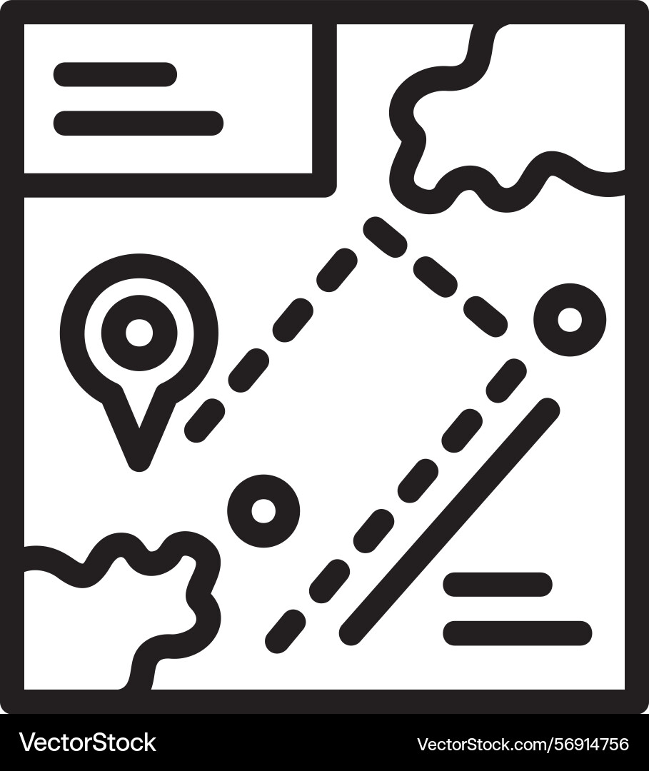 Navigation linear style icon design vector image