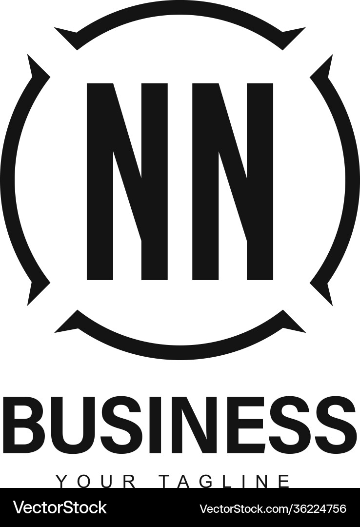 Nn initial a logo design with abstract style Nn initial a logo design with abstract style Vector Image