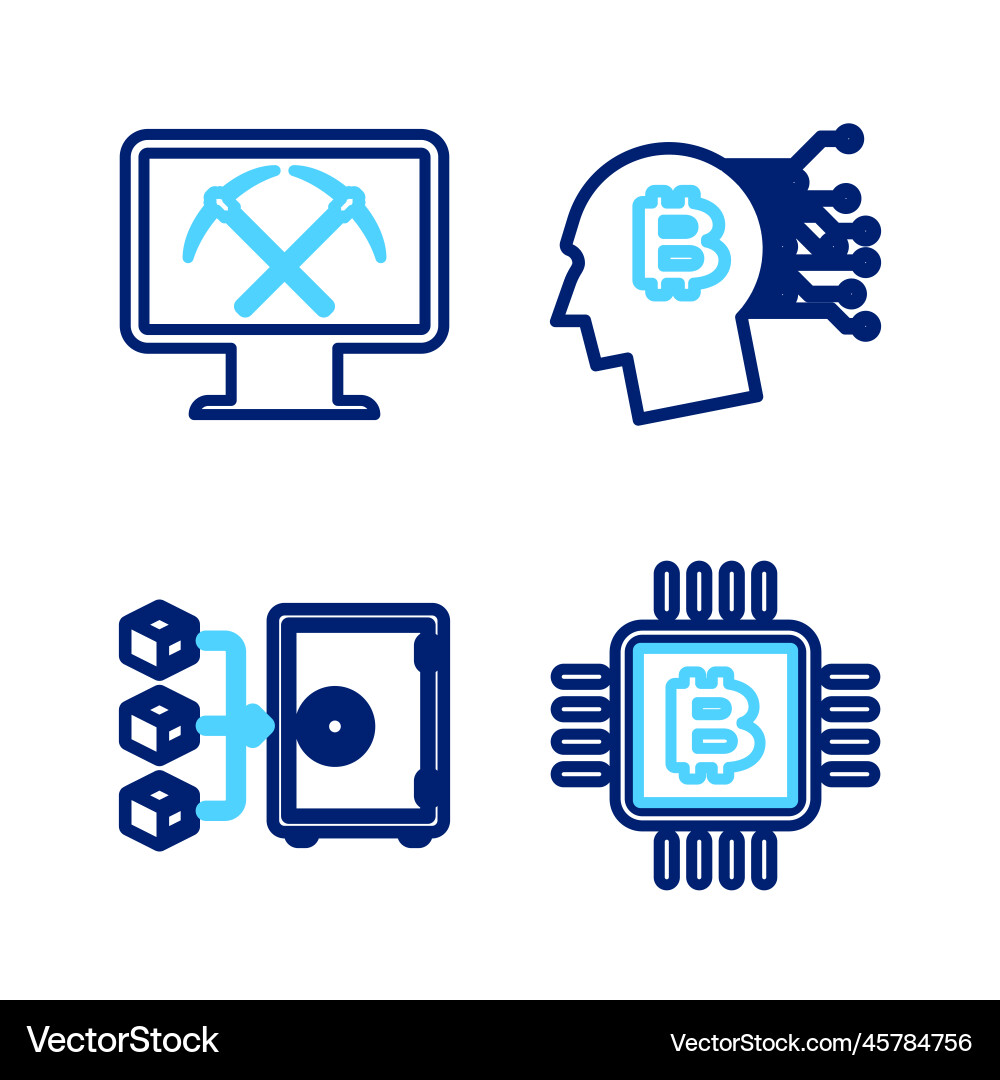 Set line cpu mining farm proof of stake bitcoin Set line cpu mining farm proof of stake bitcoin vector image