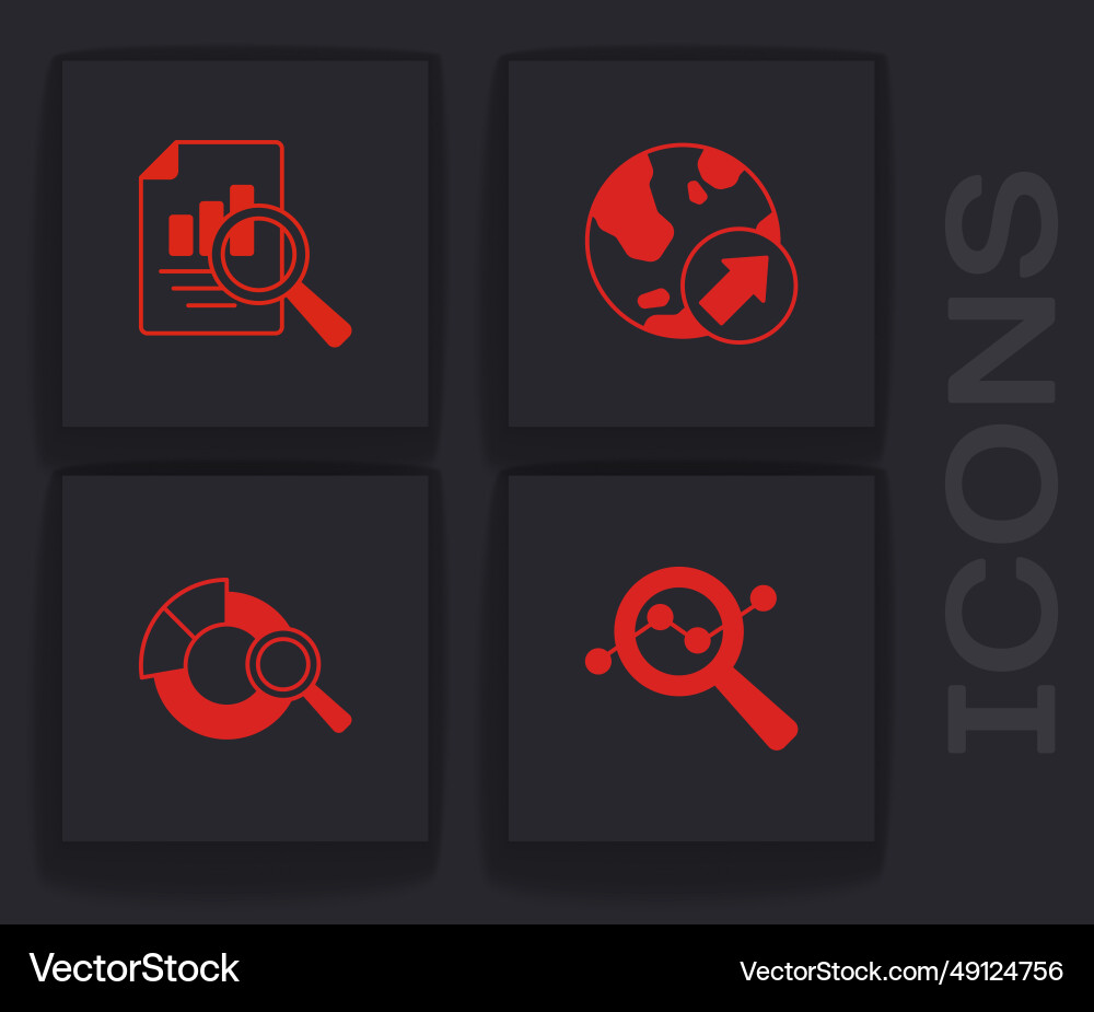 Set search data analysis document with graph Set search data analysis document with graph vector image