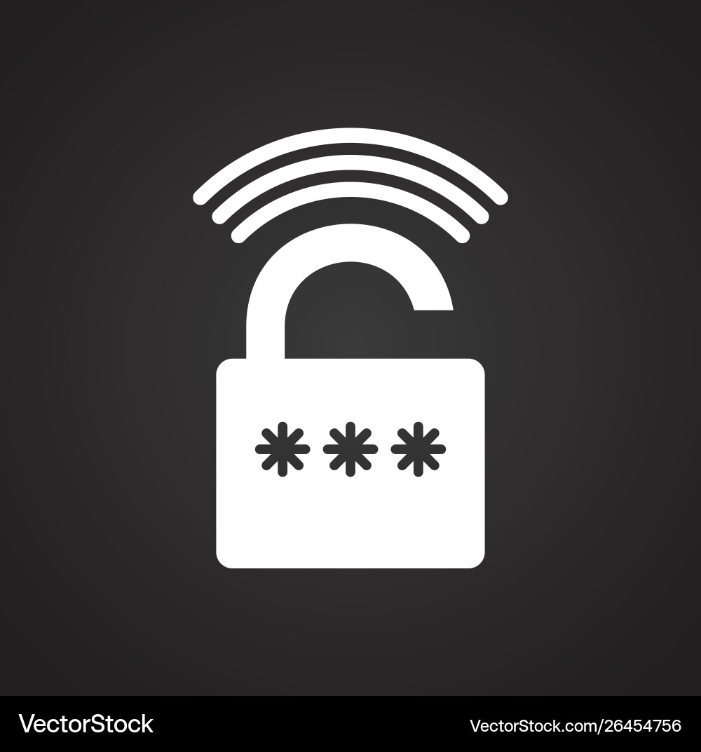 Smart lock icon on background for graphic and web Smart lock icon on background for graphic and web vector image