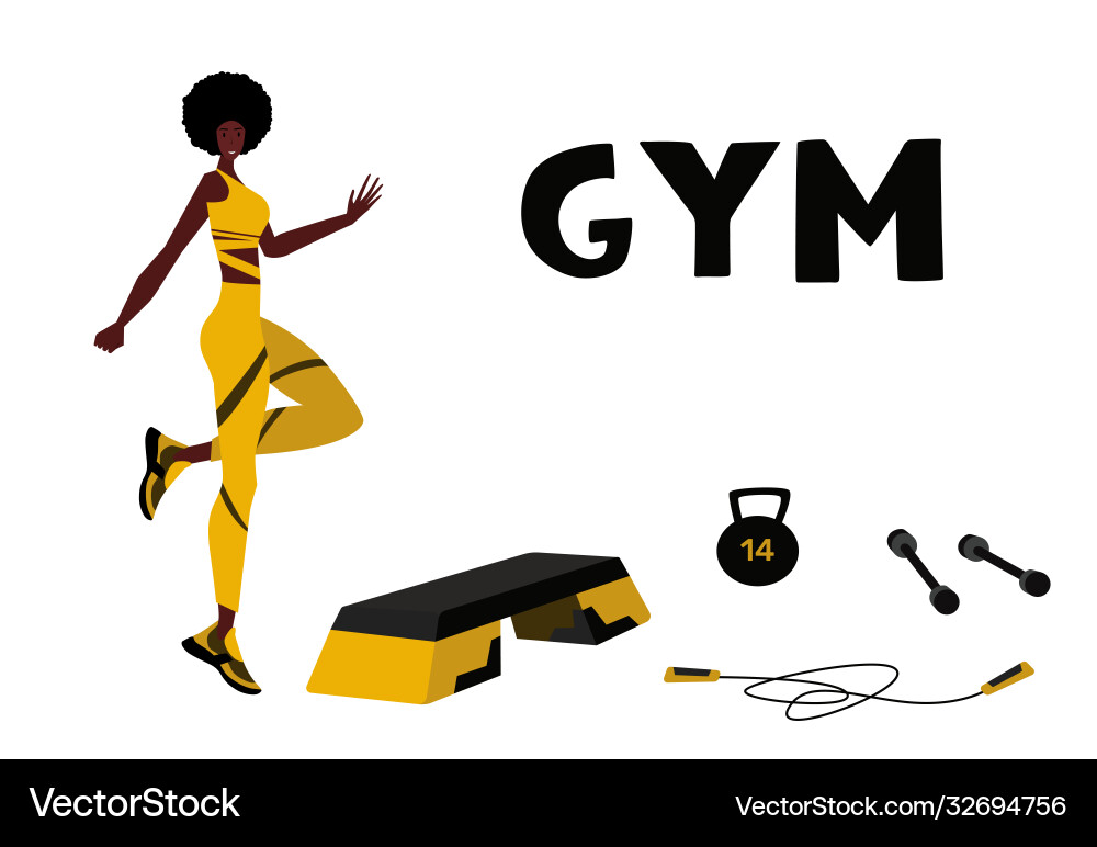 Sportliche weibliche Charakter Übung Fitness Sportliche weibliche Charakter Übung Fitness vektorbild