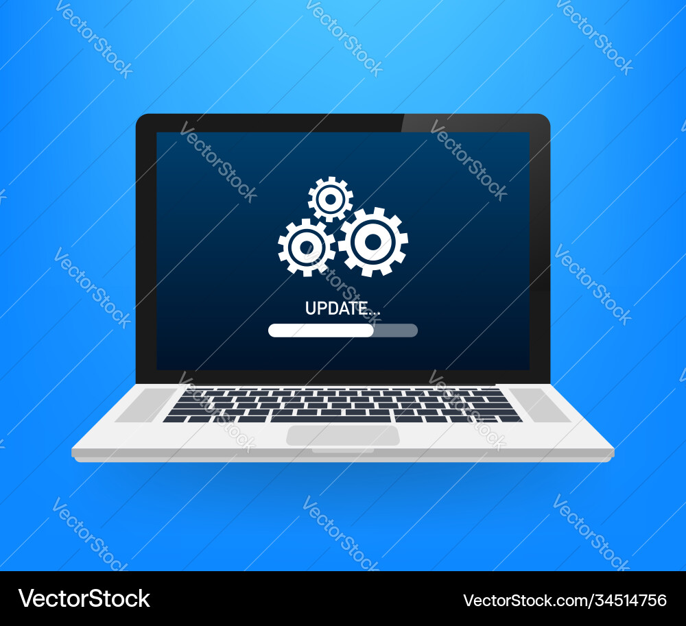 Systemsoftware aktualisieren Daten oder synchronisieren Systemsoftware aktualisieren Daten oder synchronisieren vektorbild