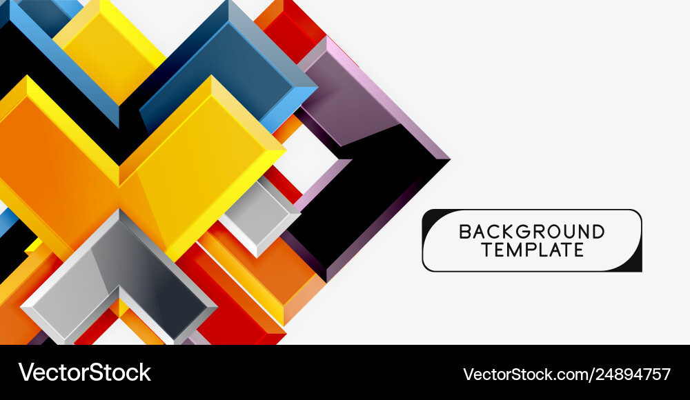 Abstract arrows composition background Vector Image