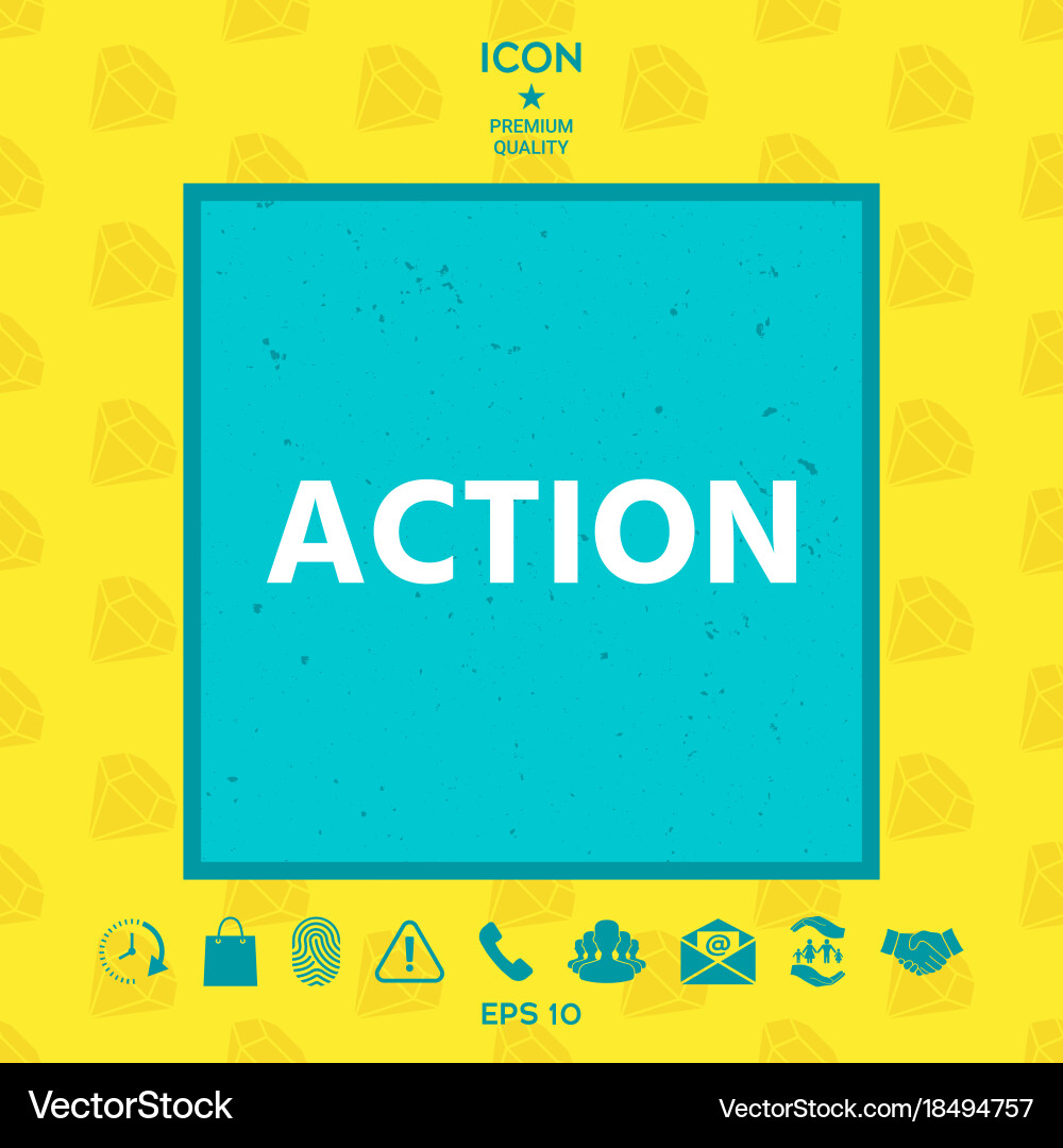 Action button vector image