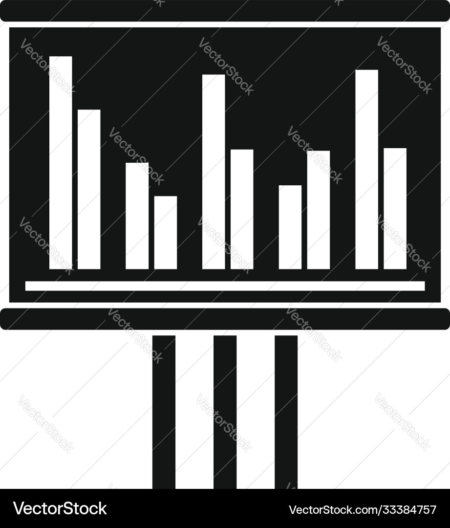 Audit banner graph icon simple style Audit banner graph icon simple style vector image