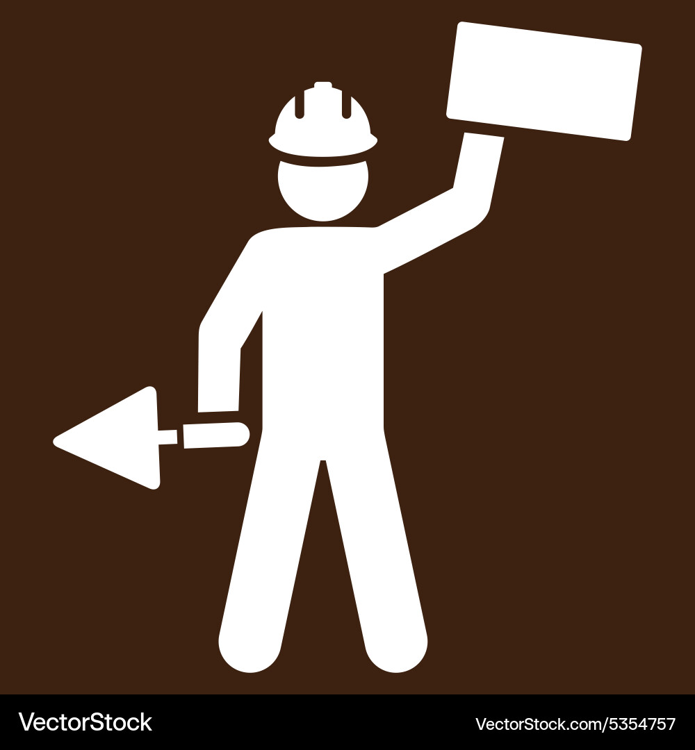 Builder icon from basic plain set Vector Image