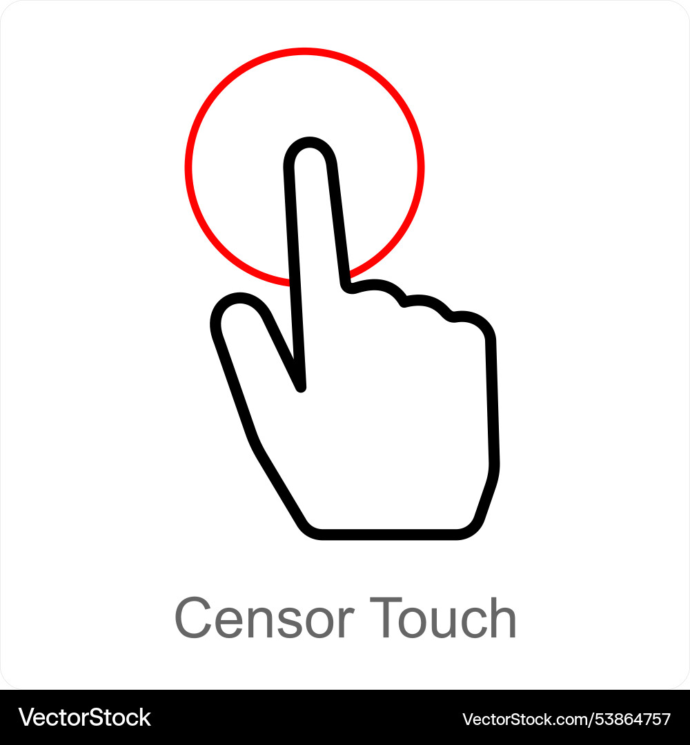 Censor touch Vector Image