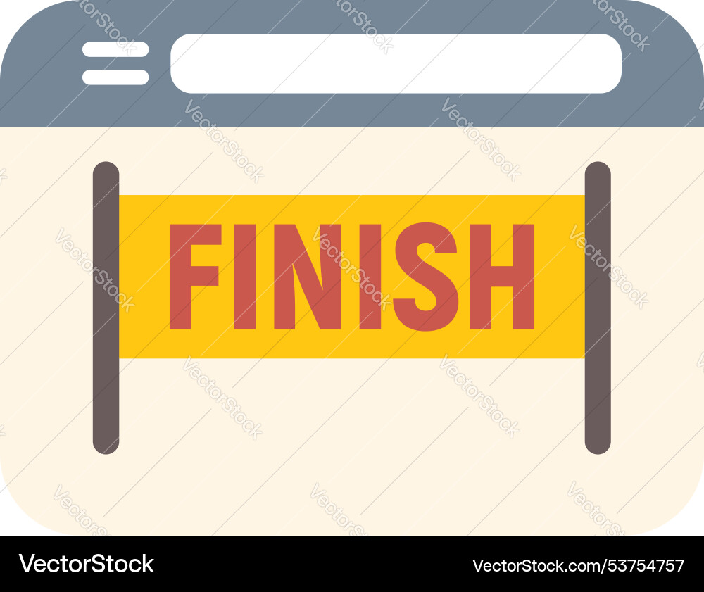 Finish line completing website project Finish line completing website project vector image