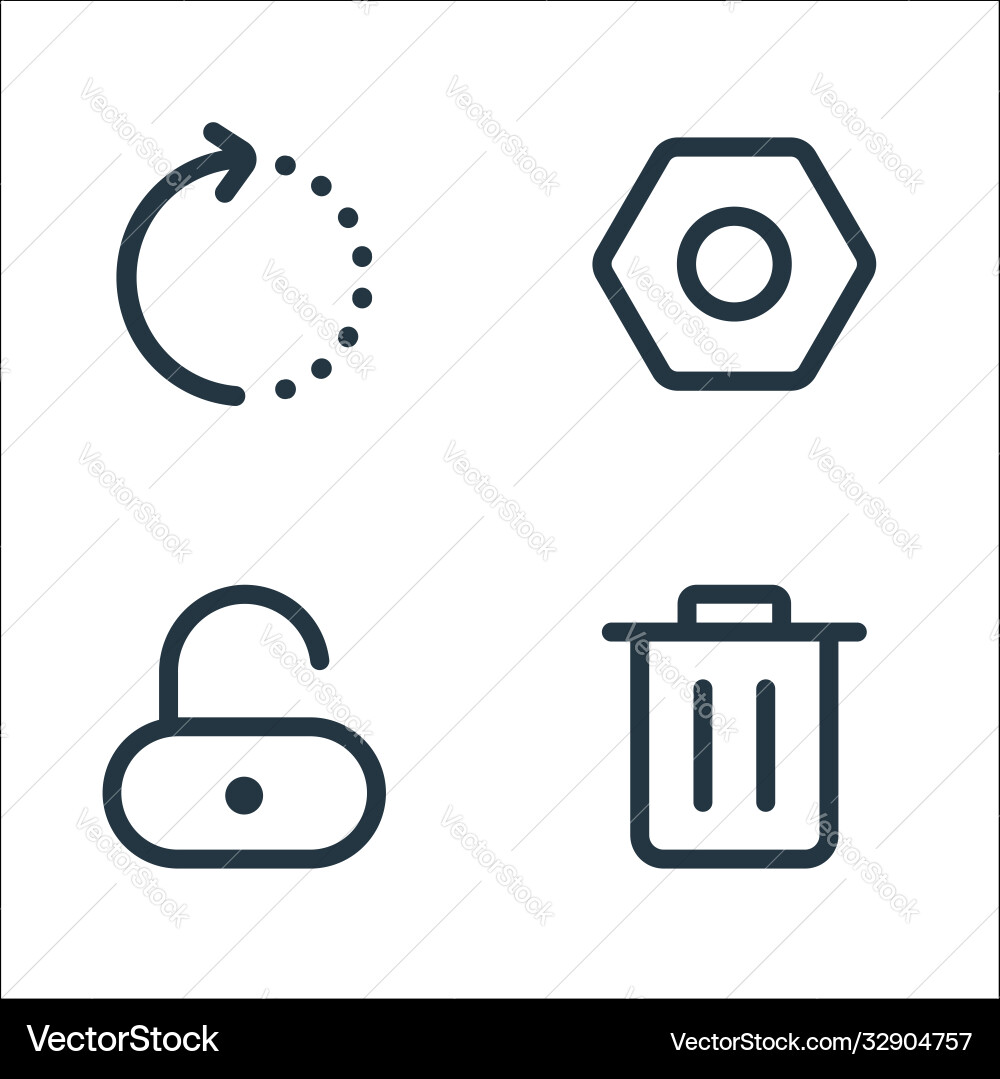 Interface line icons linear set quality Interface line icons linear set quality vector image