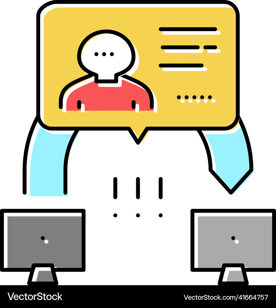 Man in middle attacks color icon Man in middle attacks color icon vector image