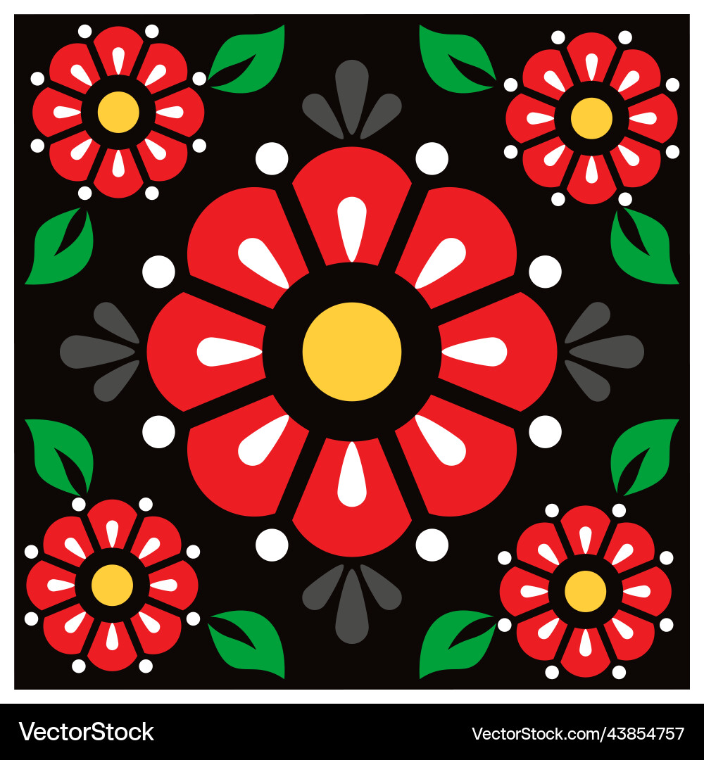 Mexican single tile seamless pattern vector image