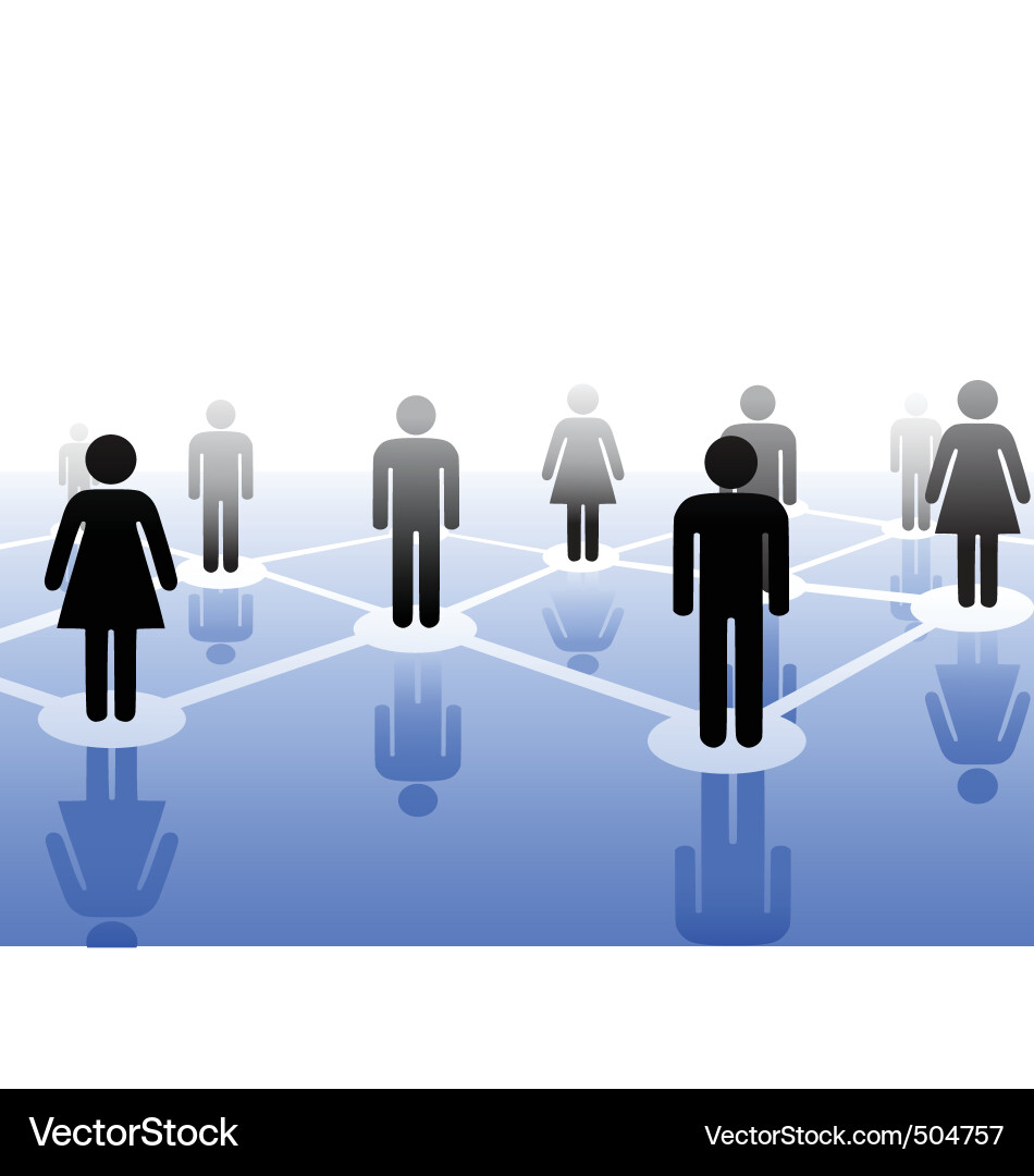 People Connection & Collaboration Vector Image