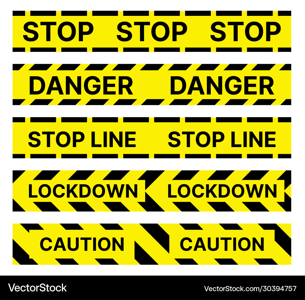 Restricted Stop Tape Pattern vector image