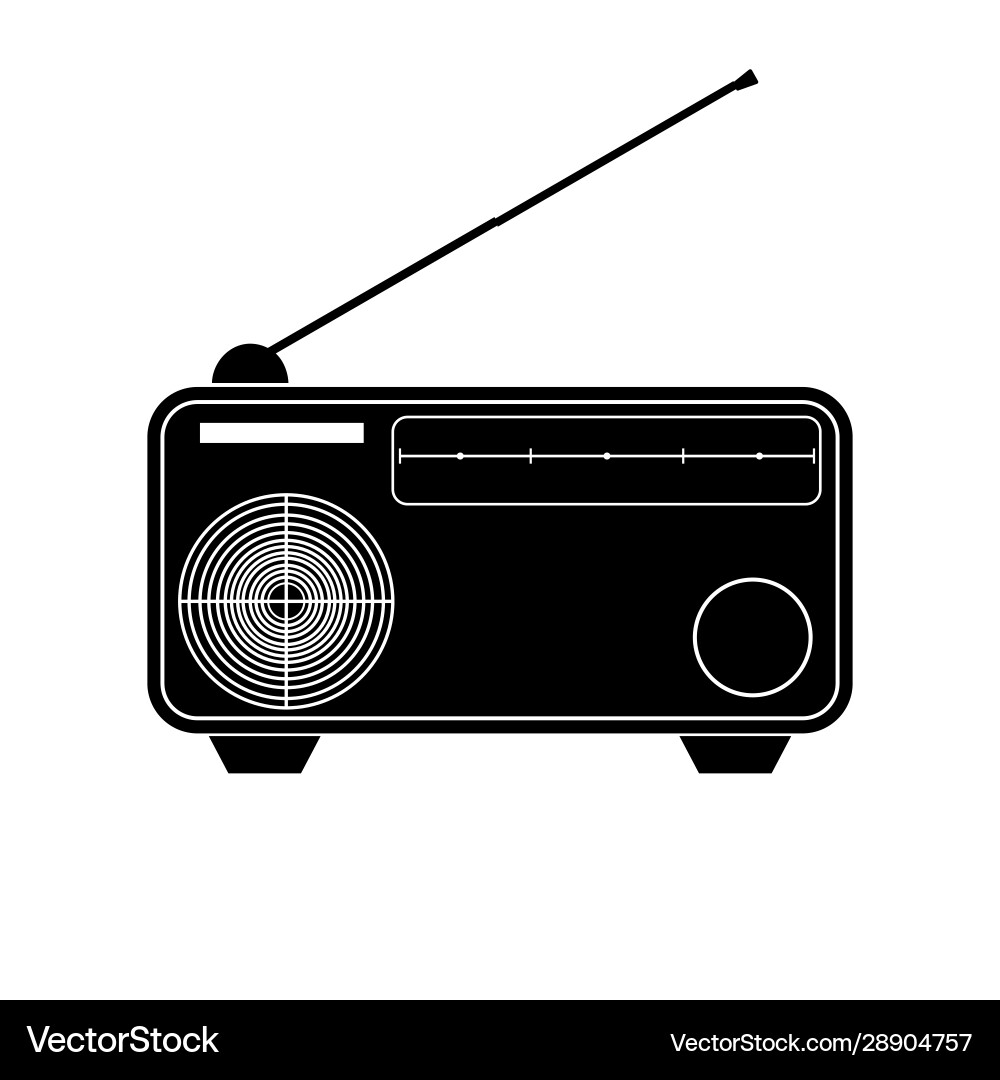 Retro radio simple pattern for design vector image