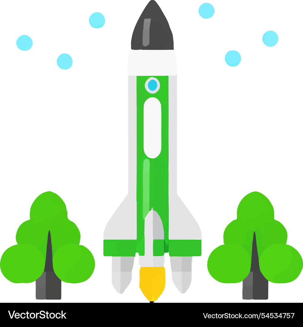 Rocket deep space modules launch science orbit Vector Image