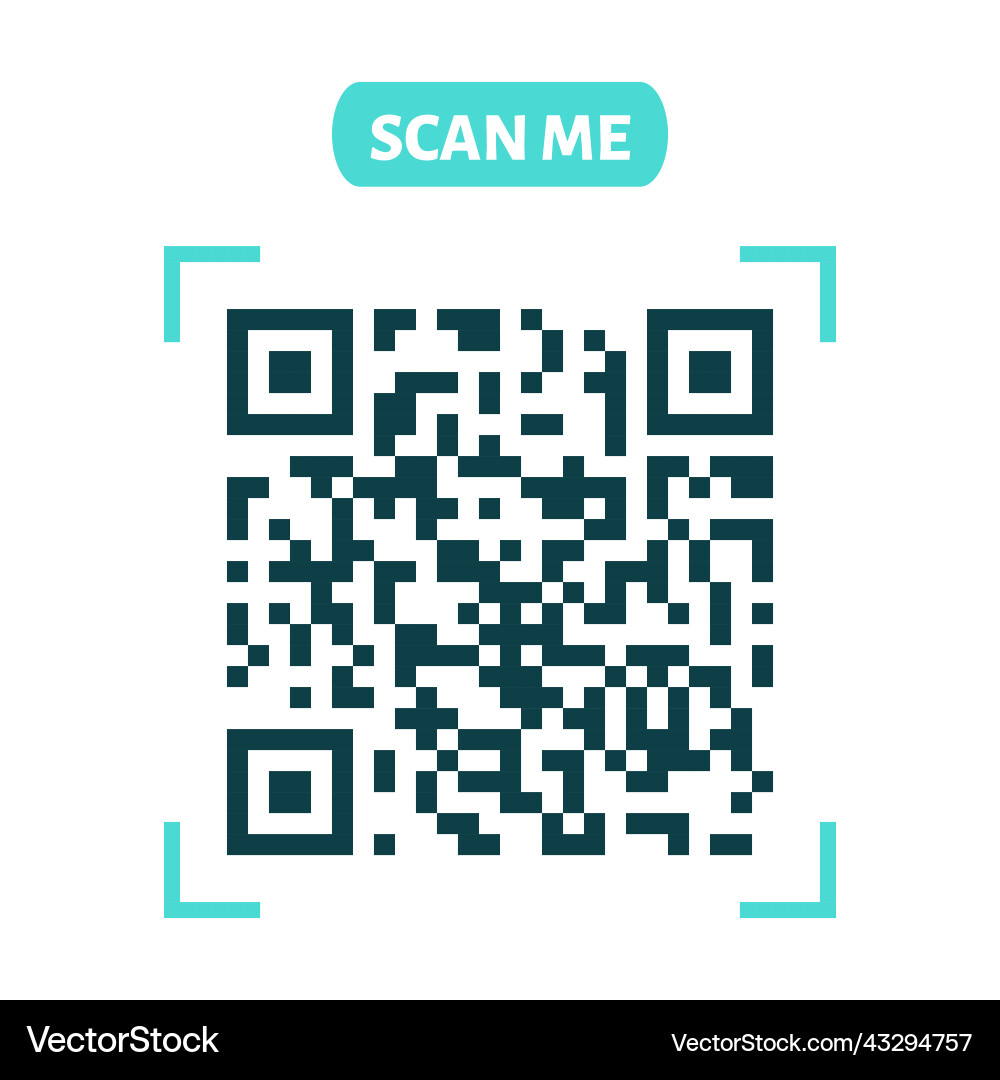 Scan me qr code design for payment text Scan me qr code design for payment text vector image