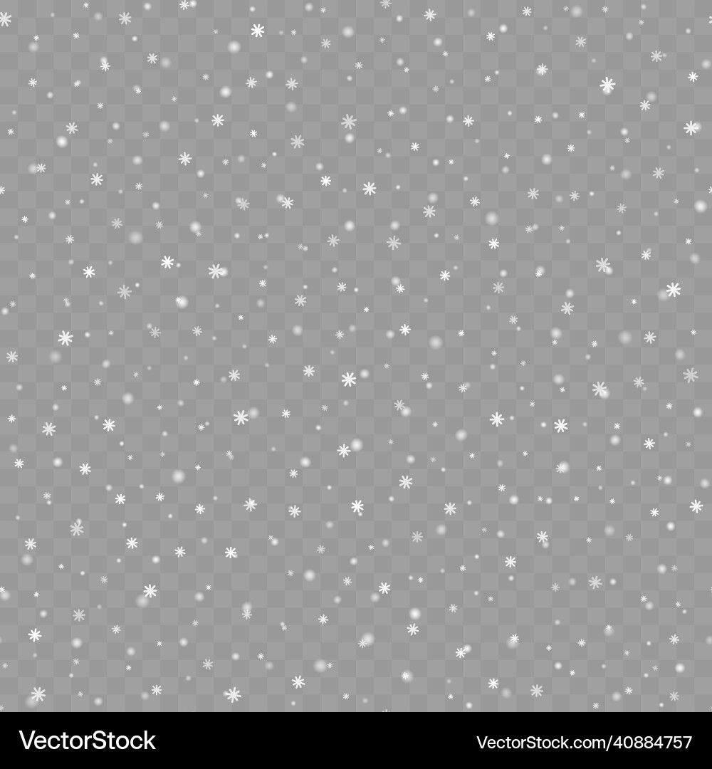Seamless pattern with falling snowflakes vector image
