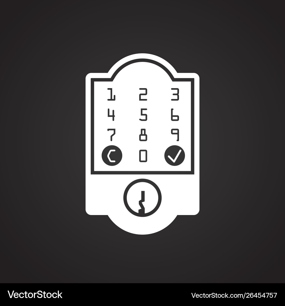 Smart lock icon on background for graphic and web Smart lock icon on background for graphic and web vector image