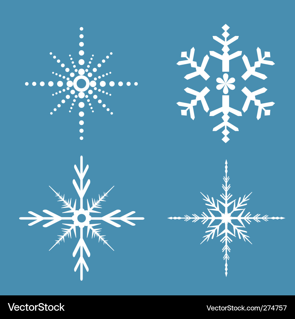 Snowflake Collection Vector Image