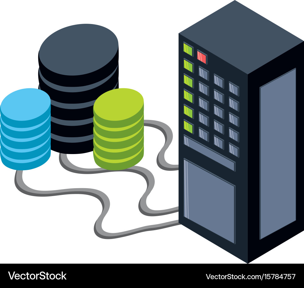 Storage database 3d vector image