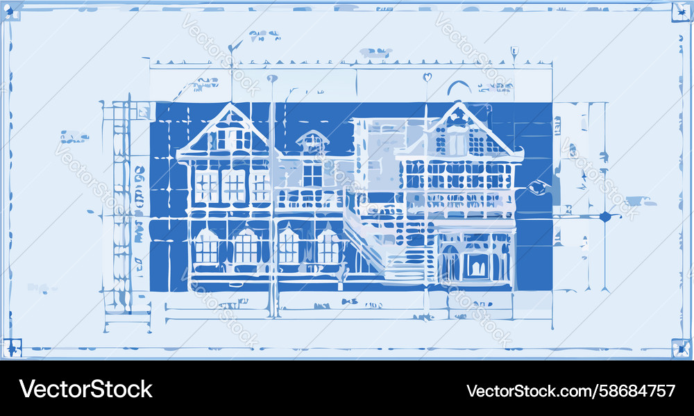 Technical Blueprint Lines Pattern Vector Image
